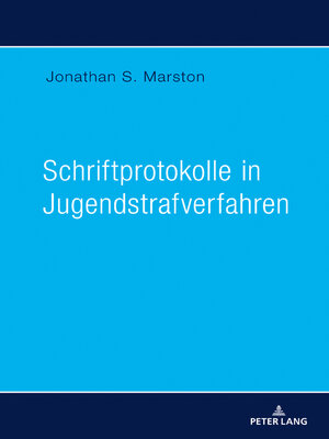 cover image of Schriftprotokolle in Jugendstrafverfahren